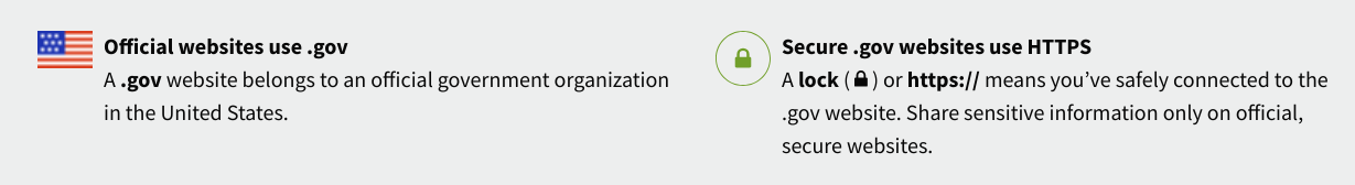 Advice on how you know that you are on an official website