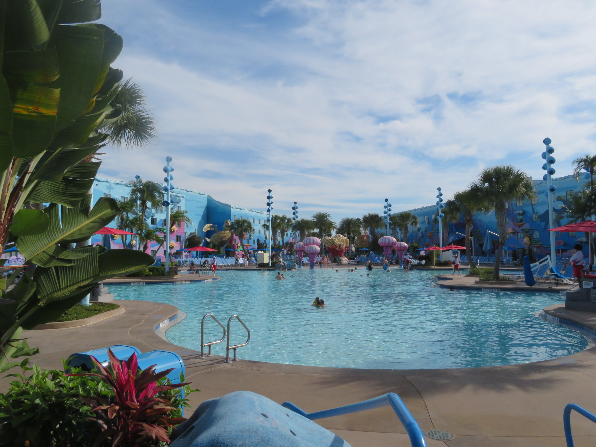 Pool area themed on Finding Nemo