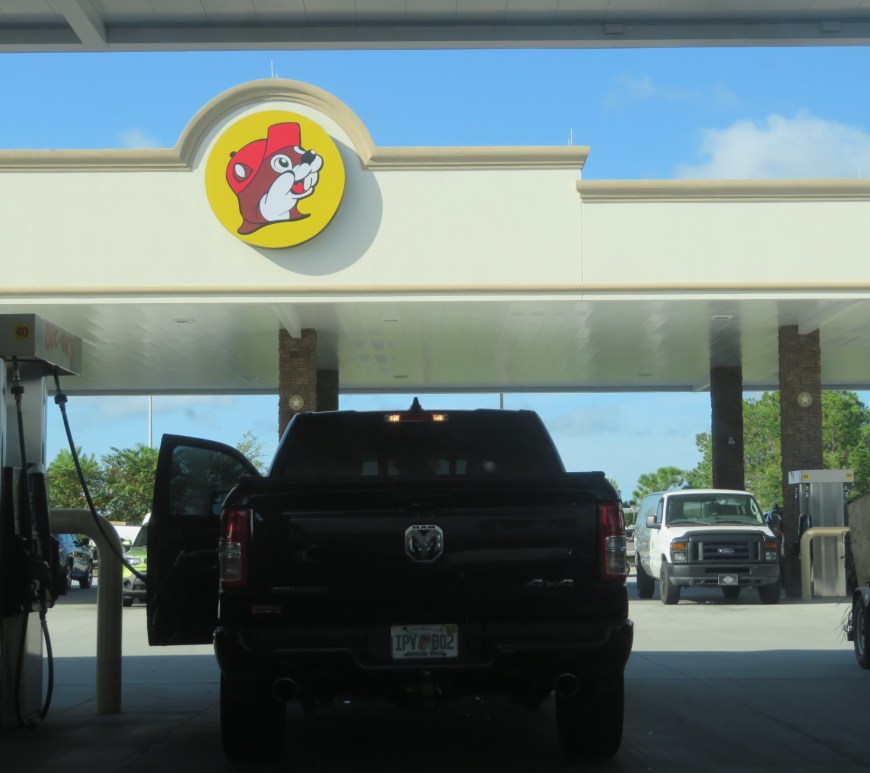 Over a 120 petrol pumps Buc'ees is service on a giant basis