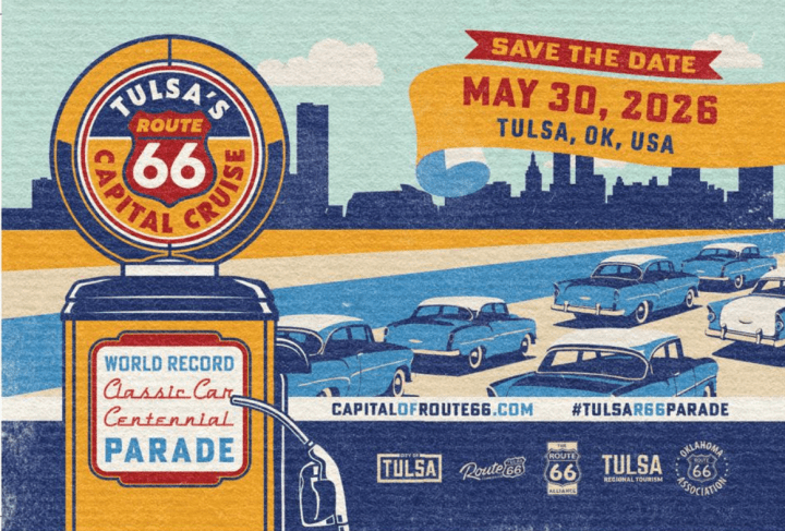 Tulsa celebrates Route 66 with a classic car parade